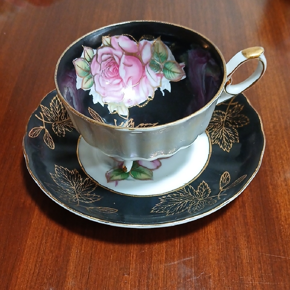 L&M Royal Halsey Vintage Very Fine China Tea Cup & Saucer Set